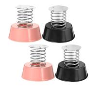 SOPOTUTU 4pcs Car Dashboard Spring Bases for Doll Swing Head Bobbleheads Versatile DIY Bike and Scooter Ornament Accessories Easy Installation Pink and Black for Shaking Displays