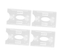 SOPOTUTU 4pcs Clear Plastic Windscreen Card Holder with Stable Suction Cup Mount for Car Windshield Parking Permits and Id Badges Organizer Auto Accessory for Convenient Display