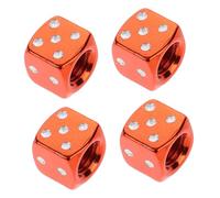 SOPOTUTU 4pcs Dice Style Car Tire Valve Caps Leak Lightweight Durable Stem Covers Compatible with Cars Trucks Bikes Installation Wear Resistant Aluminum Alloy Caps for Vehicle