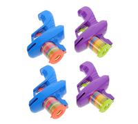 SOPOTUTU 4pcs Flying Disc Launcher Set for Soft Safe Saucer Disc Shooter in Purple Outdoor Family Picnic Game for Beach Park Backyard Play Enhances Coordination and Active Fun