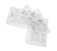 SOPOTUTU 4pcs Frosted Plastic Partition Board A5 Planner Inserts 6-Hole Punched Dividers Calendar Binder Inserts Office Calendar Folder Refills Clear Binder Dividers Transparent