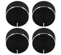 SOPOTUTU 4pcs Guitar Knob Metal Knob for Guitar Control Volume Amplifier Black Aluminium Alloy Abs Practical Precise Control Replacement for Audio Amplifier