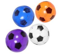 SOPOTUTU 4pcs Inflatable Soccer Balls Lightweight Portable Summer Pool for Outdoor Beach Games Indoor Play Multi Use Sports Balls