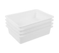 SOPOTUTU 4pcs Kitchen Play Sink Set Rectangular Pretend Wash Basin Model Plastic Kitchen Play Accessories and Preschool Dollhouse