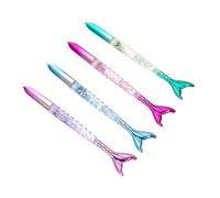 SOPOTUTU 4pcs Mermaid Ballpoint Gel Pens Black Ink Cute Stationery for Students Writing Supplies Fun Cartoon Color Pens for School and Drawing