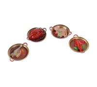 SOPOTUTU 4pcs Miniature Resin Hot Pot Models Mini Food Decorations for Dollhouse Kitchen Scene DIY Pretend Play Collectible Chinese Cuisine Props
