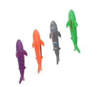 SOPOTUTU 4Pcs Multi Function Diving Sharks Pool Fun Swimming Accessories for Boys Enhance Underwater Play and Swimming Skills Summer Bath