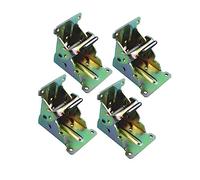 SOPOTUTU 4pcs Plated Self Locking Folding Table Leg Brackets with Spring Activated Support Frame for Home Furniture Folding Hinge for Space Saving Tables