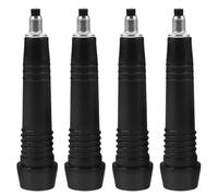 SOPOTUTU 4pcs Replacement Tips for Trekking Poles Walking Cane Bottom Tips Walking Stick Trekking Pole End Caps Black