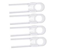 SOPOTUTU 4Pcs Safety U Shape Locks for Cabinets and Indoor Childproof Security Locks White Multipurpose Protection for Cabinets Wardrobes Appliances Easy Installation