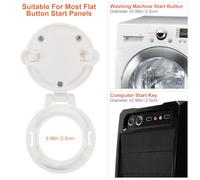 SOPOTUTU 4pcs Start Button Protective Covers Safety Locks for Washing Machine and Car Flat Panel Button Switch Guards Easy Install No Tools Tamper Security Protection