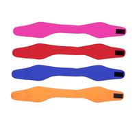 SOPOTUTU 4pcs Swimming Headband Adjustable Swim Ear Cover Breathable Swimmers Headband for Water Sports for Swimming and Pool Activities Includes Red Orange Blue