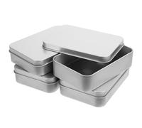 SOPOTUTU 4Pcs Tinplate Tin Box Set with Tight Lid Opening and Closing Fine Workmanship Storage Boxes for Stationery and Keychains Wedding Ceremony Decorations 2Oz Tobacco Tin Style