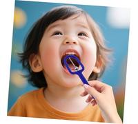 SOPOTUTU 4pcs Tongue Tip Lateralization Tools Blue for Portable Oral Muscle Trainer Tongue Flexibility Exercise Set Lightweight Speech Therapy Equipment for Autism and Pronunciation