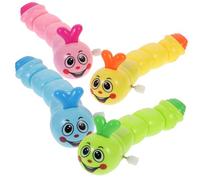 SOPOTUTU 4pcs Wind-up Caterpillar Toys Boy Girl-friendly Educational Plaything Safe Abs Material for Motor Skills Development Colorful Novelty Toys for Boys and Girls Compact Lightweight Go