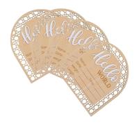 SOPOTUTU 4pcs Wooden Announcement Sign Birth Plaque for Nursery Home Decor Cozy Keepsake Welcome Board for Shower Photo Prop