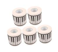 SOPOTUTU 5 Rolls Piano Pattern Toilet Paper Creative Printed Tissue for Music Lovers Luxurious Bathroom Experience Gentle Skin for Unique