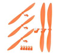 SOPOTUTU 5 Sets Large Model Airplane Propeller Orange Plastic Aircraft Parts for DIY Science Projects Student Craft Kits Rc Plane Accessories for Engineering and Repair