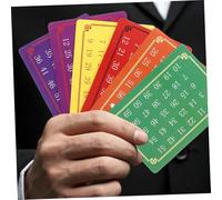 SOPOTUTU 5 Sets Telepathic Number Cards for Halloween Mind Reading Tricks Interactive Close-up Mental Test Decks for Stage Performances and Party Entertainment