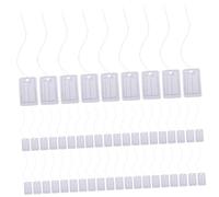 SOPOTUTU 500Pcs Silver Edge Jewelry Price Tags with String Attached Paper Marking Labels for Clothing Display Writable Hanging Price Labels for Stock Management and Product Information