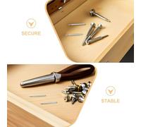 SOPOTUTU 505pcs Double Headed Nails Single Thread for Skirting Board Installation, Invisible Seamless Trim Nails 5 Sleeve Tool Set for Stairway, Door Frame, and Acoustic Panel Fixing