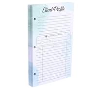 SOPOTUTU 50pcs Client Profile Information Cards Binder Insert Sheets for Salons Offices Small Business Record Document Cards with Comprehensive Client Details and Versatile Use