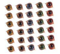 SOPOTUTU 50PCS Double Eyelid Plastic Safety Crochet Eyes with Washers Mixed Colors for Stuffed Animals DIY Craft Supplies Realistic Doll Eyes for Plush Sewing