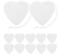 SOPOTUTU 50pcs Heart-Shaped Felt Air Freshener Sheets Set 5 Elastic Straps for DIY Sublimation Heat Transfer Car and Home Fragrance