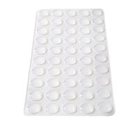 SOPOTUTU 50pcs White Silicone Self-Adhesive Door Bumpers with Buffer Effect and Protective Design, Lightweight Creative Cabinet Door Pads for Sound Dampening and Anti-slam Use