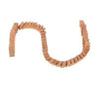 SOPOTUTU 50pcs Wooden Dominoes Original Natural Color Lightweight Domino Tiles for Travel and Building Games Enhance Logic and Math Skills Portable Family Board Game