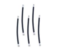 SOPOTUTU 5Pcs Bike Pump Air Inflator Hose Extension Tubes Material Tight Seal Tire Chuck for Bicycle Tyre Inflator Accessories Black