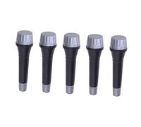 SOPOTUTU 5Pcs Black Microphone Lightweight Simulation Pretend Microphones for Birthday Parties Dance Events and Holiday Sing Alongs