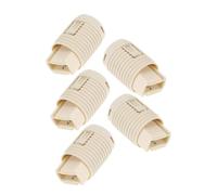 SOPOTUTU 5pcs Ceramic Light Socket with Threaded Base High Temperature Resistant Lamp Holder for DIY Lamp Parts Insulated Plastic Case for Safe Halogen LED Bulb Replacement