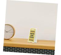 SOPOTUTU 5pcs Double-Sided Acrylic Memo Holder Clips with Humorous Warning Sign Design Fun Desk Note Display Stands for Teachers and Office Use Unique Desktop Clip Accessories for