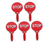 SOPOTUTU 5pcs Double-sided Stop Sign for Red and Green Signal Paddles Realistic Traffic Safety Handheld Signs for Kindergarten Classroom Games and Early Education