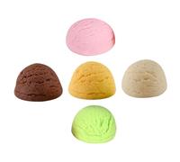 SOPOTUTU 5Pcs Fake Ice Cream Balls Set Made of Sturdy PVC, Reusable and Not Easy to Break or Deform, Photography Prop and Food Samples Display for Party Decoration