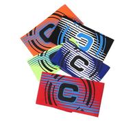 SOPOTUTU 5Pcs Football Captain Armbands Bright Colors Anti-slip Sports Elastic Arm Bands for Soccer Rugby Basketball Ice Hockey Team Leaders