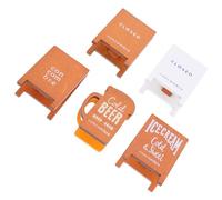 SOPOTUTU 5pcs Japanese Style Wooden Memo Holders Cute Cat and Ice Cream Designs, Multi-Function Desktop Card Clips for Party Messages, Table Number Stands, Office and Cafe Decor