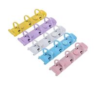 SOPOTUTU 5Pcs Metal Binder Rings for Loose Leaf Notebook and Index Cards - 3-Hole Round Buckle Clips, Removable Book Rings for Office, School, and Home Organization