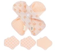 SOPOTUTU 5pcs Organic Cotton Reusable Sanitary Pads Washable Menstrual Towels for Women Super-Absorbent Breathable Suitable for Light to Moderate Flow Random Style