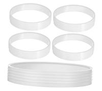 SOPOTUTU 5pcs Protective Round Hole Cup Rings for Golf Lightweight PP Material Toughness for Standard Hole Outdoor Golf Course Accessories White
