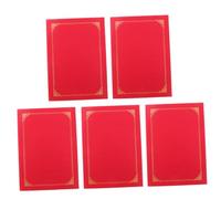 SOPOTUTU 5pcs Red Folding Certificate Envelope Covers Multi-use Paper Award Holders for Diplomas Graduation Invitations with Rounded Corners and Smooth Edges