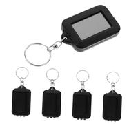 SOPOTUTU 5pcs Solar Charging LED Mini Keychain Flashlights Portable Handy Torch Lights for Camping Hiking Fishing Outdoor Use Compact Chic Design