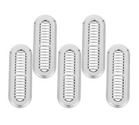 SOPOTUTU 5Pcs Stainless Steel Sink Basin Overflow Covers Overflow Hole Protector Trim Ring for Bathroom and Kitchen Sink Drain Hole