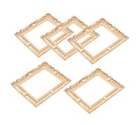 SOPOTUTU 5pcs Vintage Picture Frames Tiny Antique Resin Frames for Dollhouse Decor Unique Props for Collectors Creative Imagination Cute and Detailed Design