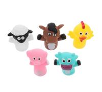 SOPOTUTU 5Pcs Vinyl Finger Puppets for Portable Storytelling Dolls Adorable Animal Finger for Interaction and Bonding