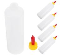 SOPOTUTU 5Sets Plastic Young Livestock Feeding Bottle Durable Lamb Milk Bottle for Calves and Sheep Lightweight and Portable Nursing for Newborn Animals