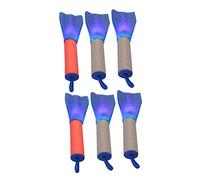 SOPOTUTU 6 Pcs Finger Rockets Launcher with Flashing Lights Fun Stress Relief Tricky for Outdoor Play and Party Favors Easy to Clean Design Random Color