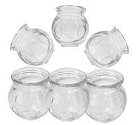 SOPOTUTU 6 Pcs Glass Cupping Set Thickened Massage Cups for Body Suction and Blood Flow Activation Home Use with Strong Adsorption and Benefits