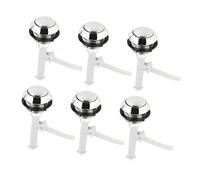 SOPOTUTU 6 pcs Single Toilet Tank Button Replacement Easy-Install Flush Push Button for Home Bathroom Professional Toilet Flush Accessory Random Color